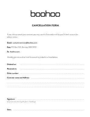Cancellation Form