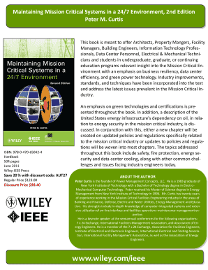 Maintaining Mission Critical Systems Book Order Form