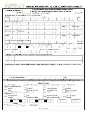 Solicitud de Transferencia