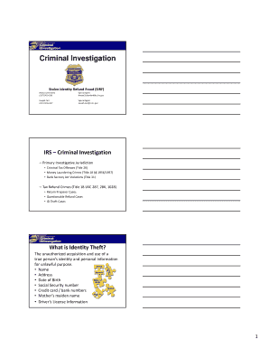 IRS Criminal Investigation SIRF Guide