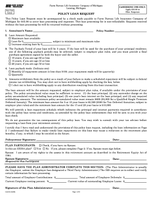 Policy Loan Request Form