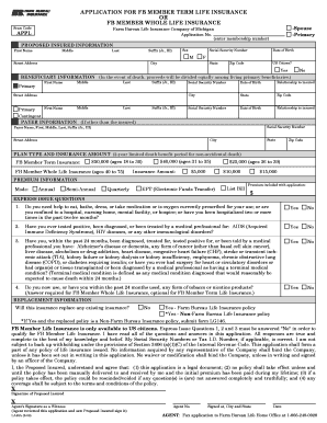 Farm Bureau Life Insurance Application