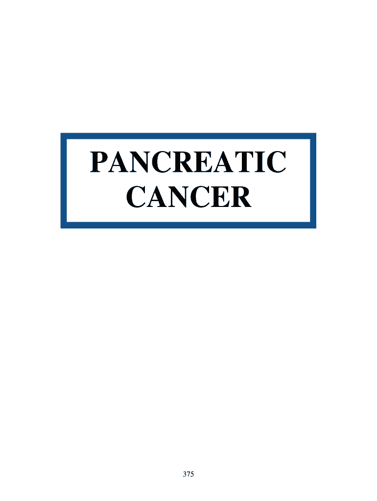 Fillable Online PANCREATIC CANCER Fax Email Print pdfFiller