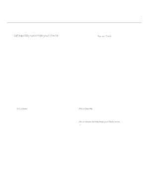 QuickBooks Check Customization Form