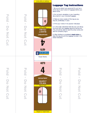 Luggage Tag Instructions