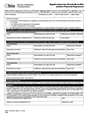 Application for Death Benefits and Funeral Expenses