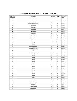 Fillable Online STANDARD CHARACTER SET Fax Email Print - pdfFiller