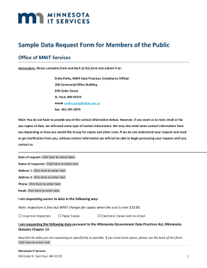 Minnesota Data Request Form