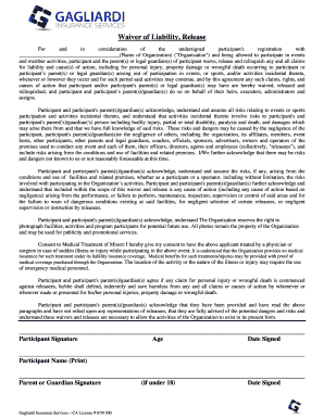 Waiver of Liability Release Form