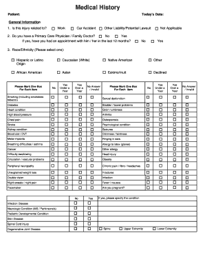 Medical History Form