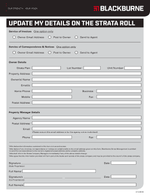 Strata Roll Update Form