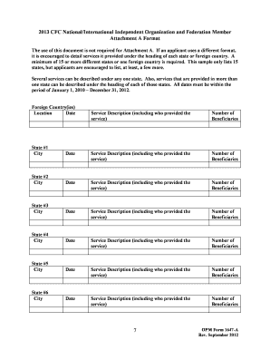 Combined Federal Campaign Application