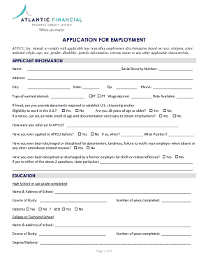 Application for Employment