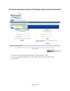 Utility Account Signup Form