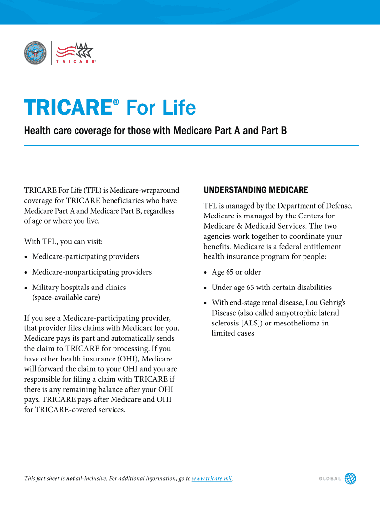 Fillable Online Fillable TRICARE For Life Fact Sheet Fax Email Print ...