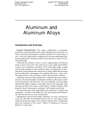 Fillable Online Aluminum and Aluminum Alloys Fax Email Print - pdfFiller