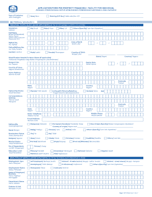 Property Financing Application Form