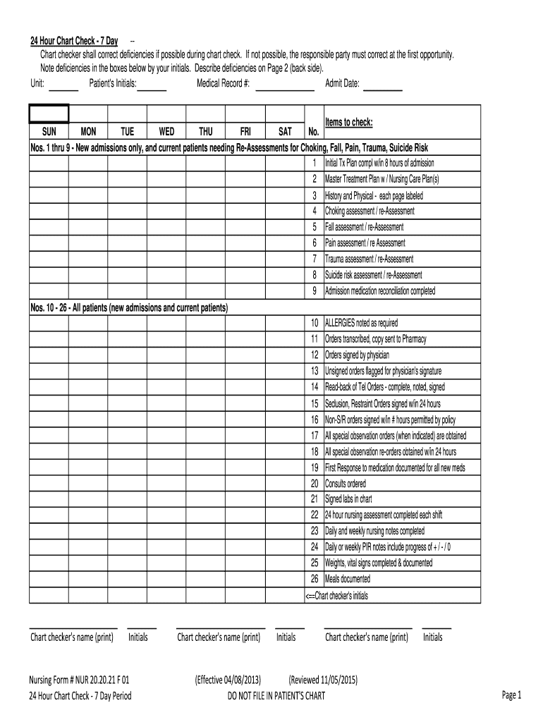 24 hour chart check Preview on Page 1