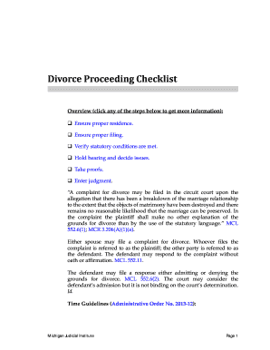 Fillable Online Fillable Divorce Checklist Fax Email Print - pdfFiller