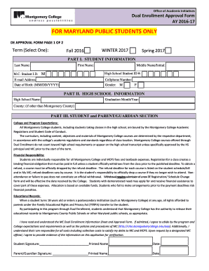 Dual Enrollment Approval Form