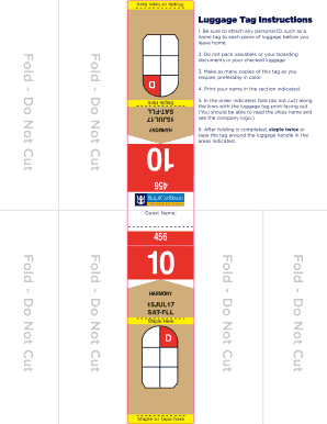 Luggage Tag Instructions
