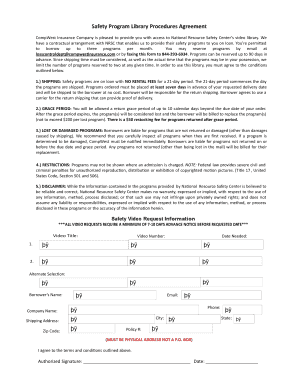 Safety Program Library Procedures Agreement