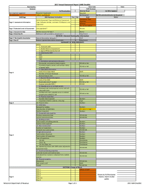 2017 Annual Assessment Report Checklist