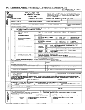 Application for U.S. Airworthiness Certificate