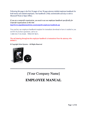Employee Handbook Template