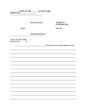 Affidavit in Opposition