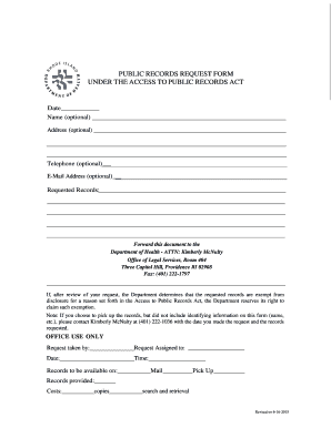 Public Records Request Form