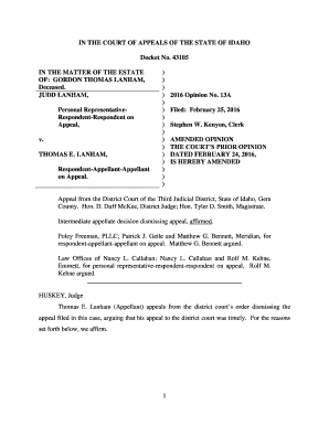 Fillable Online Fillable 1 IN THE COURT OF APPEALS OF THE STATE OF ...