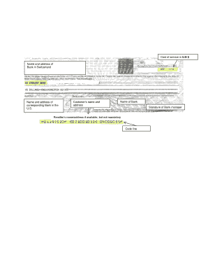 Bank Service Cost Form