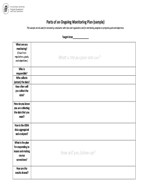 Ongoing Monitoring Plan Template