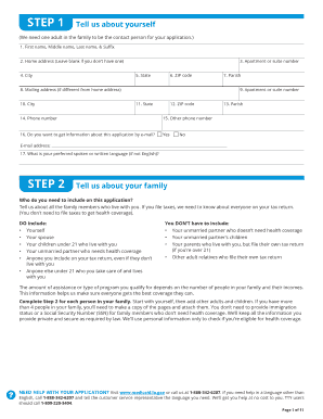 Louisiana Health Coverage Application Form 1-A