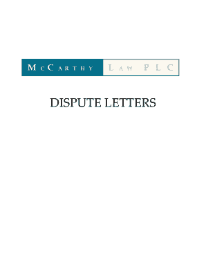 Dispute Letter Templates