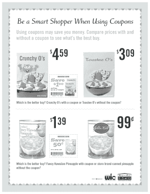 Fillable Online Be a Smart Shopper-Coupons Worksheet (PDF, English) Fax ...
