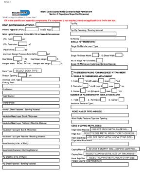 Miami-Dade County HVHZ Roof Permit Form