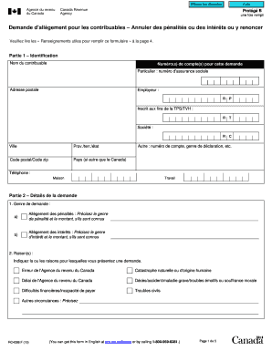 Demande d'allègement pour les contribuables