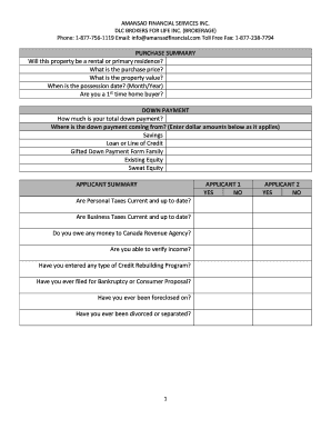 Mortgage Application Form