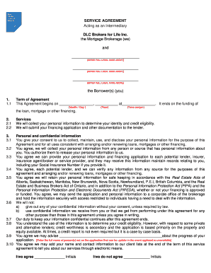 Mortgage Brokerage Service Agreement