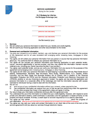 Mortgage Brokerage Service Agreement