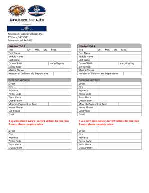 Guarantor Information Form