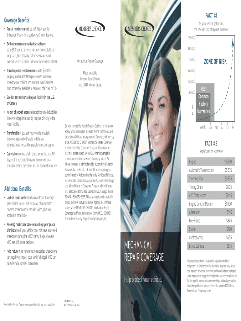 Fillable Online MECHANICAL REPAIR COVERAGE Fax Email Print pdfFiller