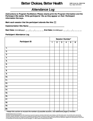 Attendance Log Form