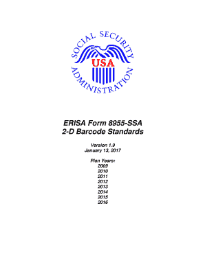 ERISA Form 8955-SSA 2D Barcode Standards