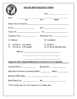 Transcript Request Form