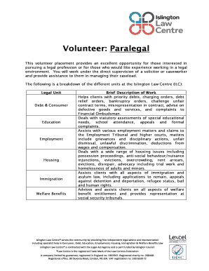 Volunteer: Paralegal