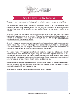 The Tapping Solution for Weight Loss Workbook