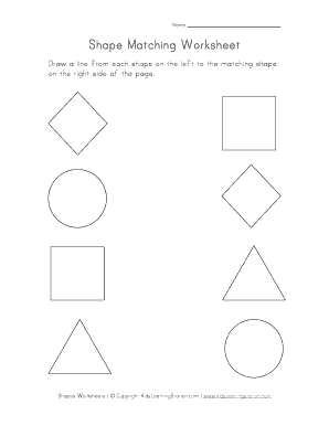 Shape Matching Worksheet